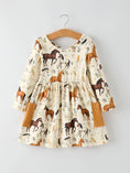 Load image into Gallery viewer, Western Horse Print Long Sleeve Dress
