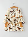 Load image into Gallery viewer, Western Horse Print Long Sleeve Dress

