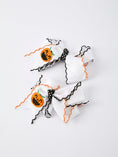 Load image into Gallery viewer, Halloween Pumpkin Hair Bows: White Ribbon Design（2PCS）
