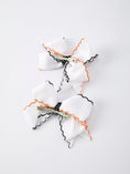 Load image into Gallery viewer, Halloween Pumpkin Hair Bows: White Ribbon Design（2PCS）
