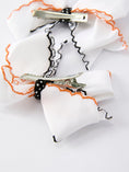 Load image into Gallery viewer, Halloween Pumpkin Hair Bows: White Ribbon Design（2PCS）
