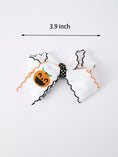 Load image into Gallery viewer, Halloween Pumpkin Hair Bows: White Ribbon Design（2PCS）
