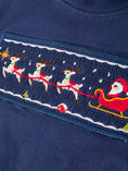 Load image into Gallery viewer, Christmas Holiday Celebration Boys Set: Navy with Santa Sleigh
