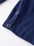 Load image into Gallery viewer, Christmas Holiday Celebration Baby Boys Romper: Navy with Santa Sleigh
