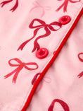 Load image into Gallery viewer, Bow Girls Pajama Set with Furry Trim
