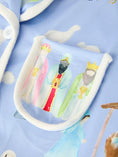 Load image into Gallery viewer, Blue Christmas Nativity Pattern Girls Pajamas Set
