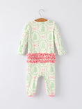 Load image into Gallery viewer, Christmas Tree Wreath Print Long Sleeve Zip Baby Girls Romper
