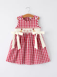 Load image into Gallery viewer, Mommy & Me Girl Dress – Dog Baseball Smocking Embroidery Outfit
