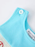 Load image into Gallery viewer, Baby Boy Baseball Romper – Blue Sleeveless Sports Outfit with Embroidery
