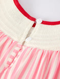 Load image into Gallery viewer, Girls Summer Baseball Embroidery Dress – Pink Stripe Casual Outfit
