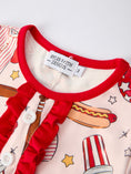 Load image into Gallery viewer, Girls Pajama Set with Red Bows Baseball Print
