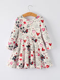 Load image into Gallery viewer, Valentine's Day Girls' Long Sleeve Letter Print Dress
