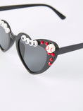 Load image into Gallery viewer, Baseball Theme Rhinestone Heart Girls Sunglasses
