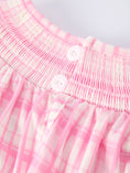 Load image into Gallery viewer, Valentine's Day Pink Plaid Smocked Heart Embroidery Girls Dress
