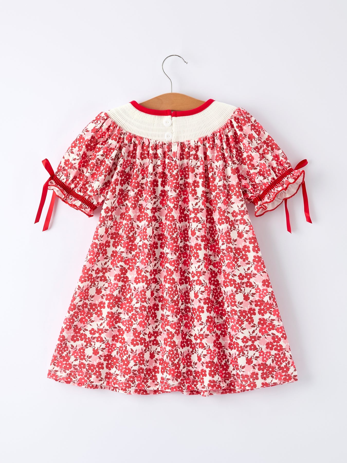 Valentine's Day "BE ❤ MINE" Embroidered Floral Girls' Dress