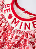 Load image into Gallery viewer, Valentine's Day "BE ❤ MINE" Embroidered Floral Girls' Romper
