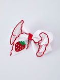 Load image into Gallery viewer, Strawberry Embroidered Girls Hairpin 4 Inches
