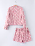 Load image into Gallery viewer, Mommy & me Autumn Check Bow Girls Lapel Pajamas
