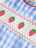 Load image into Gallery viewer, Baby Boys Summer Strawberry Embroidered Smocked Romper
