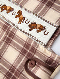 Load image into Gallery viewer, Western Horse Embroidered Smocked Plaid Baby Boy Romper
