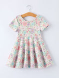 Load image into Gallery viewer, Spring Pastel Floral Girls Casual Dress
