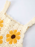 Load image into Gallery viewer, Summer Crochet Sunflower Girl Dress with Headscarf
