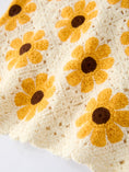 Load image into Gallery viewer, Summer Crochet Sunflower Girl Dress with Headscarf
