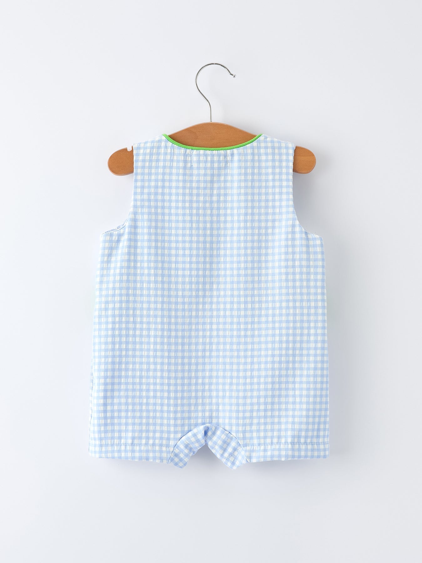 PREORDER Baby Boys Summer Crocodile Embroidered Smocked Romper
