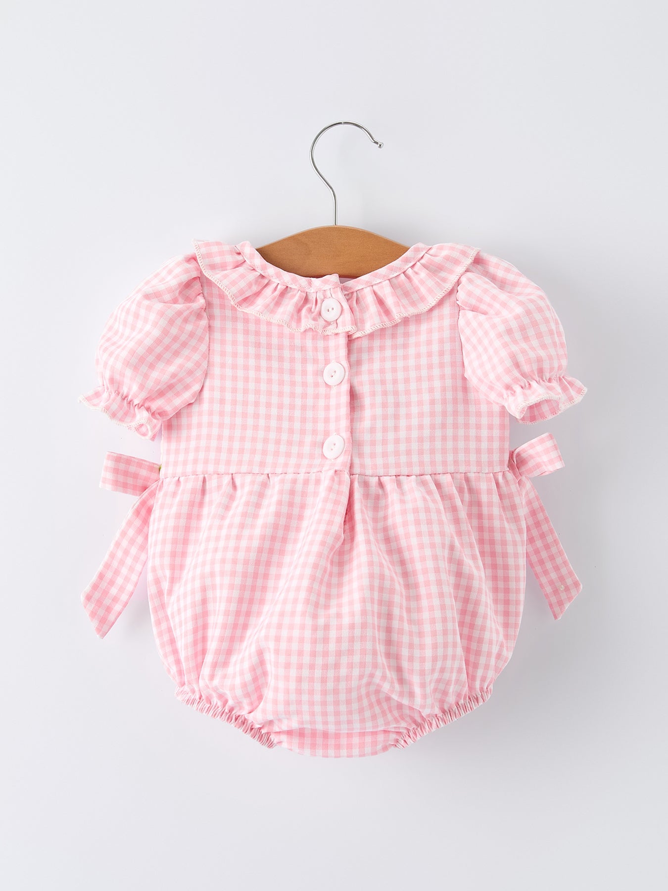 PREORDER Baby Girls Summer Crocodile Embroidered Smocked Romper