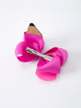 Load image into Gallery viewer, Back-to-school Pencil Bow Girls Hair Clips - Rose Red
