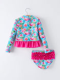 Load image into Gallery viewer, Summer Flamingo Long Sleeve Girl Swimwear Set

