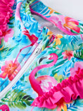 Load image into Gallery viewer, Summer Flamingo Long Sleeve Girl Swimwear Set
