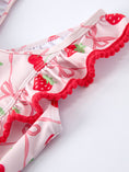 Load image into Gallery viewer, Summer Strawberry Cherry Ruffle Girl Swimwear Set
