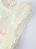 Load image into Gallery viewer, Iridescent Sequin Bow Ruffle Tulle Girls Dress
