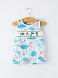 Load image into Gallery viewer, Marine Animal Smocking Embroidered Baby Boys' Romper
