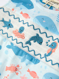 Load image into Gallery viewer, Marine Animal Smocking Embroidered Baby Boys' Romper
