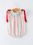Load image into Gallery viewer, Pink Spring Floral Smocked Baby Girl Romper
