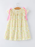 Load image into Gallery viewer, Spring Floral Smocked Girl Dress - PREORDER
