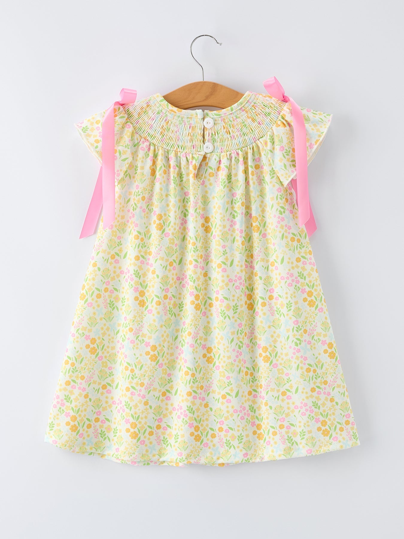 Spring Floral Smocked Girl Dress - PREORDER