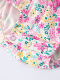 Load image into Gallery viewer, Easter Colorful Floral Bunny Bow Smocking Embroidery Baby Girl Romper
