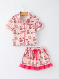 Load image into Gallery viewer, Mommy & Me Western Print Ruffle Pajama Set
