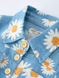 Load image into Gallery viewer, Spring Daisy Print Girls Blue Jumpsuit
