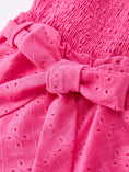 Load image into Gallery viewer, Spring Hot Pink Short-sleeved Girls Jumpsuit
