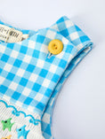 Load image into Gallery viewer, Fish Embroidery Smocking Plaid Baby Boy Romper
