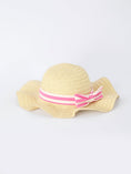 Load image into Gallery viewer, Spring  Pink Striped Ruffled Girls' Dress with Hat
