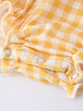 Load image into Gallery viewer, Fish Embroidery Smocking Plaid Baby Girl Romper
