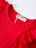 Load image into Gallery viewer, Strawberry Bow Girls Ruffle Top and Bell Bottoms Set
