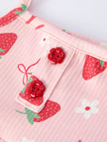 Load image into Gallery viewer, Strawberry Bow Baby Girls Short Sleeves Bloomer Set
