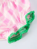 Load image into Gallery viewer, Spring Golf Embroidered Baby Girls Smocked Bow Bloomer Set
