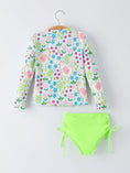 Load image into Gallery viewer, Summer Chicken Print Girls Long Sleeve Swim Set
